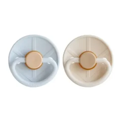 FRIGG Little Viking Fopspeen - 0-6 Mnd - 2 stuks - Powder Blue/Cream Clearance