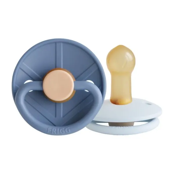 FRIGG Little Viking Fopspeen - 6-18 Mnd - 2 stuks - Ocean View/Powder Blue Clearance