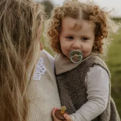 FRIGG Little Viking Fopspeen - 0-6 Mnd - 2 stuks - Sage/Olive Clearance