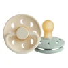 FRIGG Moon Fopspeen Cream / Sage 0-6 Mnd 2 Stuks Outlet
