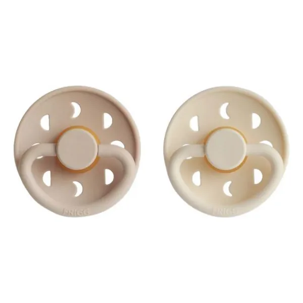 FRIGG Moon Fopspeen Cream / Sage 0-6 Mnd 2 Stuks Outlet