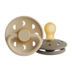 FRIGG Moon Fopspeen Cream / Sage 0-6 Mnd 2 Stuks Outlet