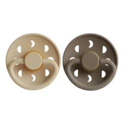 FRIGG Moon Fopspeen Cream / Sage 0-6 Mnd 2 Stuks Outlet