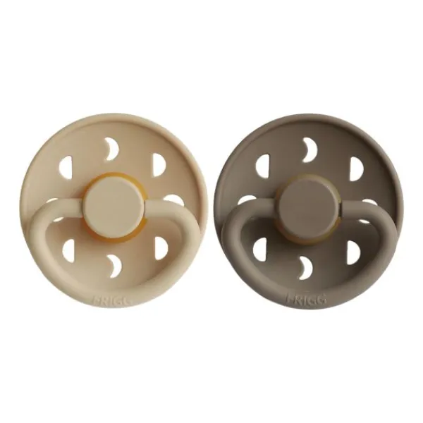 FRIGG Moon Fopspeen Cream / Sage 0-6 Mnd 2 Stuks Outlet