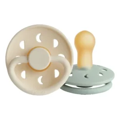 FRIGG Moon Fopspeen Cream / Sage 6-18 Mnd 2 Stuks Best