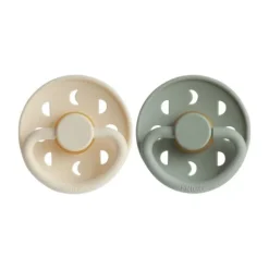 FRIGG Moon Fopspeen Cream / Sage 6-18 Mnd 2 Stuks Best