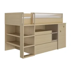 Gautier Dimix Ultracompacte Hoogslaper - 90 x 200 cm - Gestructureerd Eikenhout Online