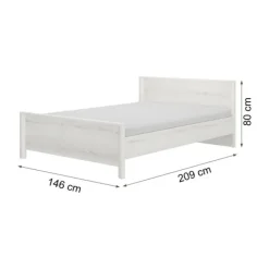 Gautier Lugano Bed - 140 x 200 cm - Artisan Eiken
