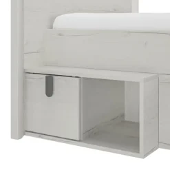 Gautier Lugano Laag Compact Bed - 90x200 cm - Gebleekte Helvezia Eiken Hot