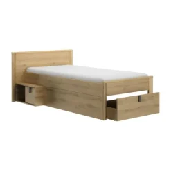 Gautier Lugano Laag Compact Bed - 90x200 cm - Artisan Eiken Sale