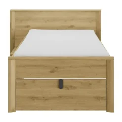 Gautier Lugano Laag Compact Bed - 90x200 cm - Artisan Eiken Sale