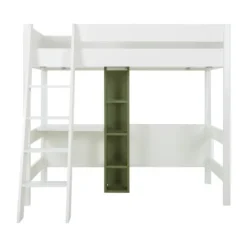 Gautier Mezzanine Tiny Bed - 90 x 200 cm - Wit/Eik Sale