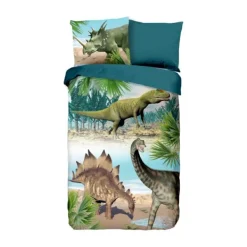 Good Morning Dino Dekbedovertrek Multi 140 x 200 / 220 cm Best
