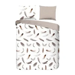 Good Morning Flanel Feather Dekbedovertrek White 140 x 200 cm Clearance