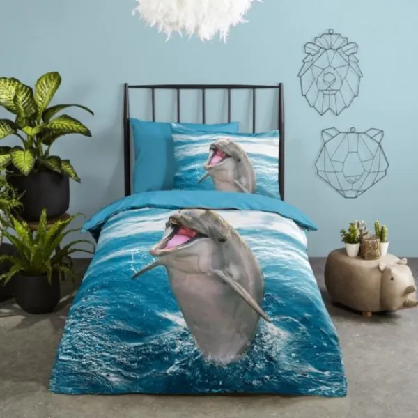 Good Morning Jump Dekbedovertrek - 140 x 200 / 220 cm - Blue Clearance