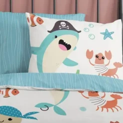 Good Morning Seaworld Dekbedovertrek - Multi - 140 x 220 cm Discount