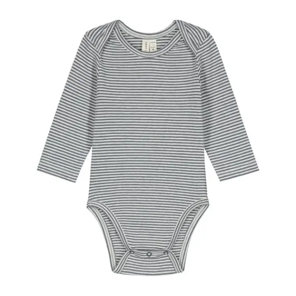 Gray Label Romper - Maat 0-3 Mnd - Blue Grey/Cream Blauw Hot