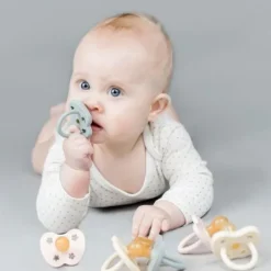 Hevea Fopspeen Rond Gorgeous Grey 3-36 Mnd