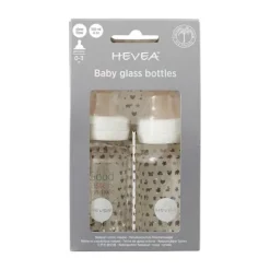 Hevea Glazen Fles 120 ml 2 Stuks