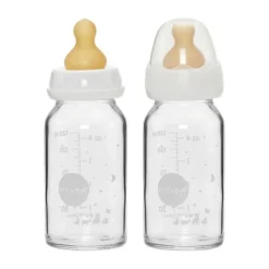 Hevea Glazen Fles 120 ml 2 Stuks