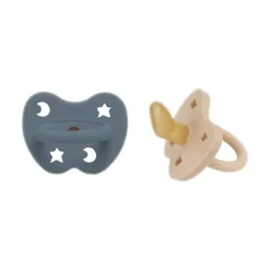 Hevea Orthodontische Fopspeen - 3-36 Mnd - 2 Stuks - Sand / Ocean Blue New