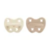 Hevea Orthodontische Fopspeen - 3-36 Mnd - 2 Stuks - Milky White / Sand Discount