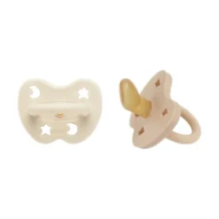 Hevea Orthodontische Fopspeen - 3-36 Mnd - 2 Stuks - Milky White / Sand Discount