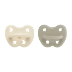 Hevea Orthodontische Fopspeen - 0-3 Mnd – 2 stuks - Oatmeal & Milky White Sale
