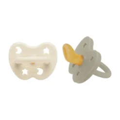 Hevea Orthodontische Fopspeen - 0-3 Mnd – 2 stuks - Oatmeal & Milky White Sale