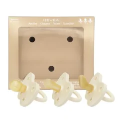 Hevea Trial Fopspeen - 0 Mnd - 3-Pack - Natural Online