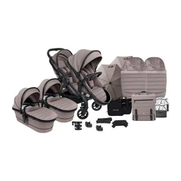 ICandy Peach 7 Twin Kinderwagen - Essentiel Bundel - Cookie Clearance