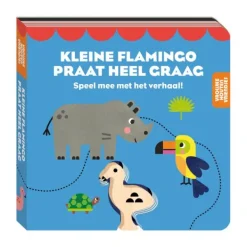 Imagebooks Vrolijke houten vriendje - Kleine flamingo praat heel graag New