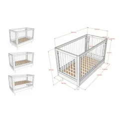 Vipack ipack Babybed - Forrest Beuk - 60 x 120 cm - Wit Clearance