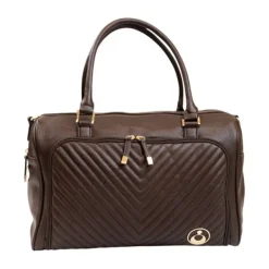 Isoki Double Zip Luiertas - Diagonal Quilted Chocolate Discount