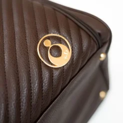 Isoki Double Zip Luiertas - Diagonal Quilted Chocolate Discount