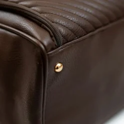 Isoki Double Zip Luiertas - Diagonal Quilted Chocolate Discount