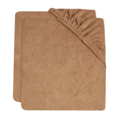 Jollein Aankleedkussenhoes (2pack) 50x70cm Badstof - Caramel/Biscuit Online