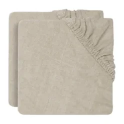 Jollein Aankleedkussenhoes (2pack) 50x70cm Badstof - Caramel/Biscuit Online