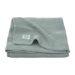 Jollein Basic Knit Ledikantdeken Forest Green 100 x 150 cm Discount