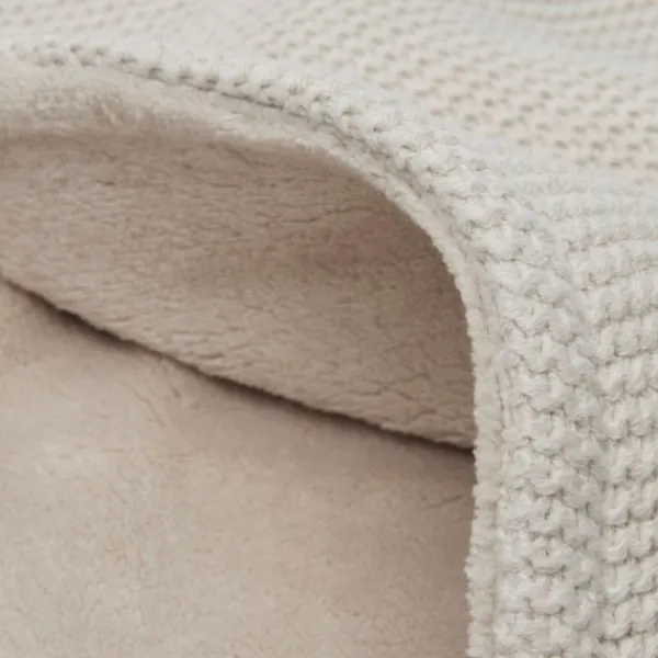 Jollein Basic Knit Ledikantdeken 100 x 150 cm Nougat / Fleece Sale