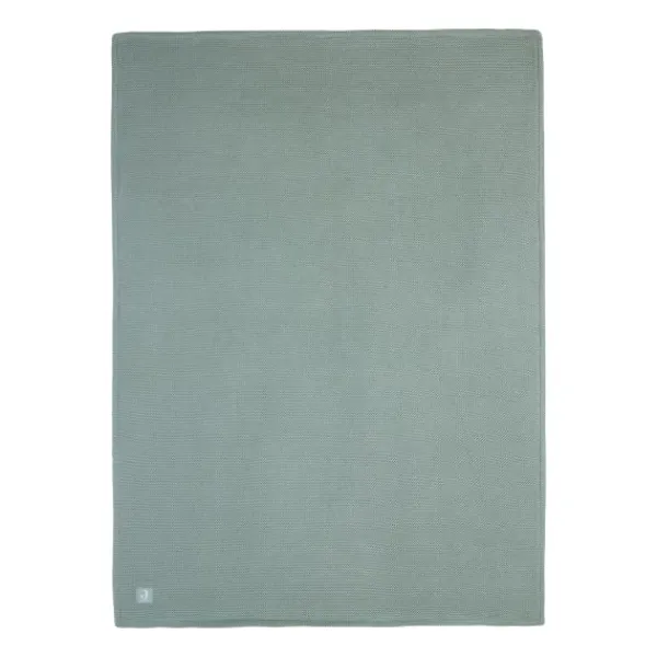 Jollein Basic Knit Wiegdeken 75 x 100 cm Forest Green / Fleece Hot