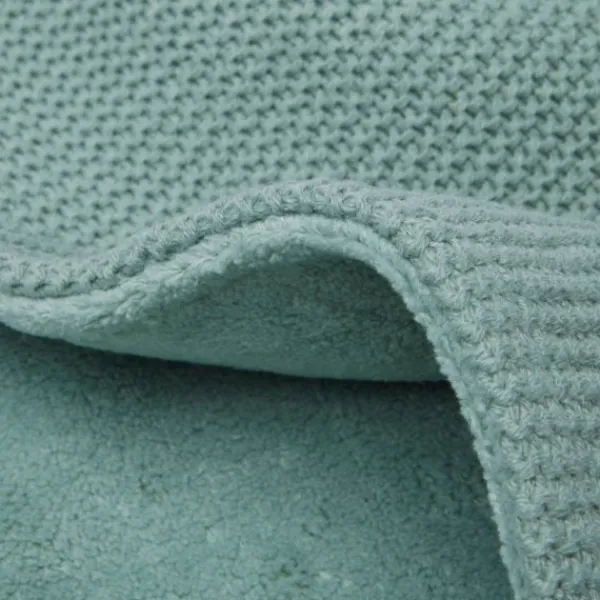 Jollein Basic Knit Wiegdeken 75 x 100 cm Forest Green / Fleece Hot