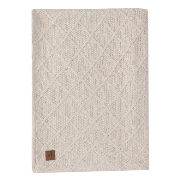 Jollein Check Knit Ledikantdeken - 100 x 150 cm - Oatmeal Clearance