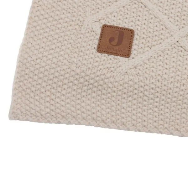 Jollein Check Knit Ledikantdeken - 100 x 150 cm - Oatmeal Clearance