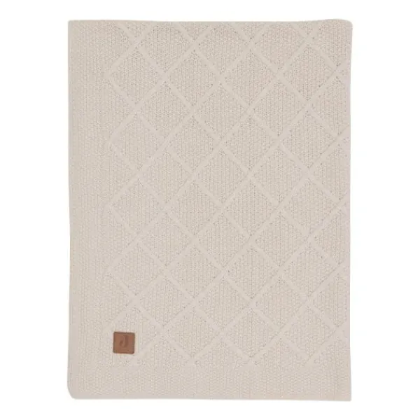 Jollein Check Knit Ledikantdeken - 100 x 150 cm - Oatmeal Clearance