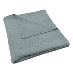 Jollein Cosy Knit - Ledikantdeken - 100 x 150 cm - Sea Green Blauw Clearance