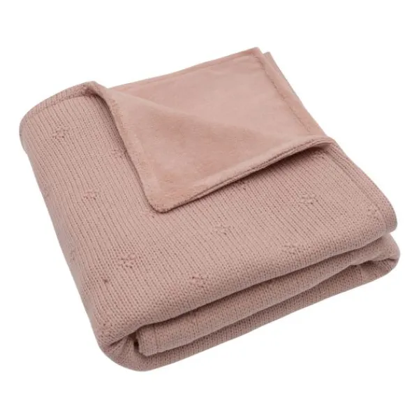 Jollein Cosy Knit Wiegdeken - 75x100cm - Wild Rose/Velvet Hot