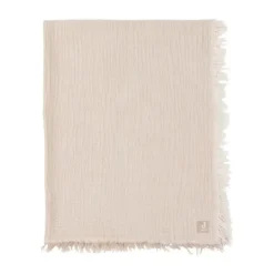 Jollein Deken Ledikant - 120 x 120 cm - Fringe Stripe Sea Green/Ivory GOTS Discount