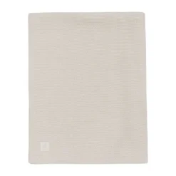 Jollein Deken Wieg - Basic Knit - 75 x 100 cm - Oatmeal/Velvet Clearance