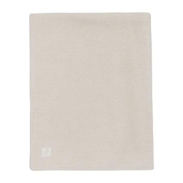 Jollein Deken Wieg - Basic Knit - 75 x 100 cm - Oatmeal/Velvet Clearance